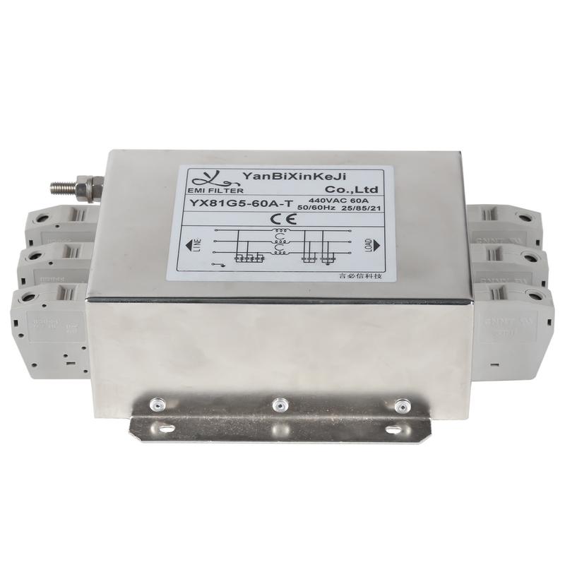 Filtre RFI de bornier Filtre triphasé à trois fils Filtre EMI 380V/440V