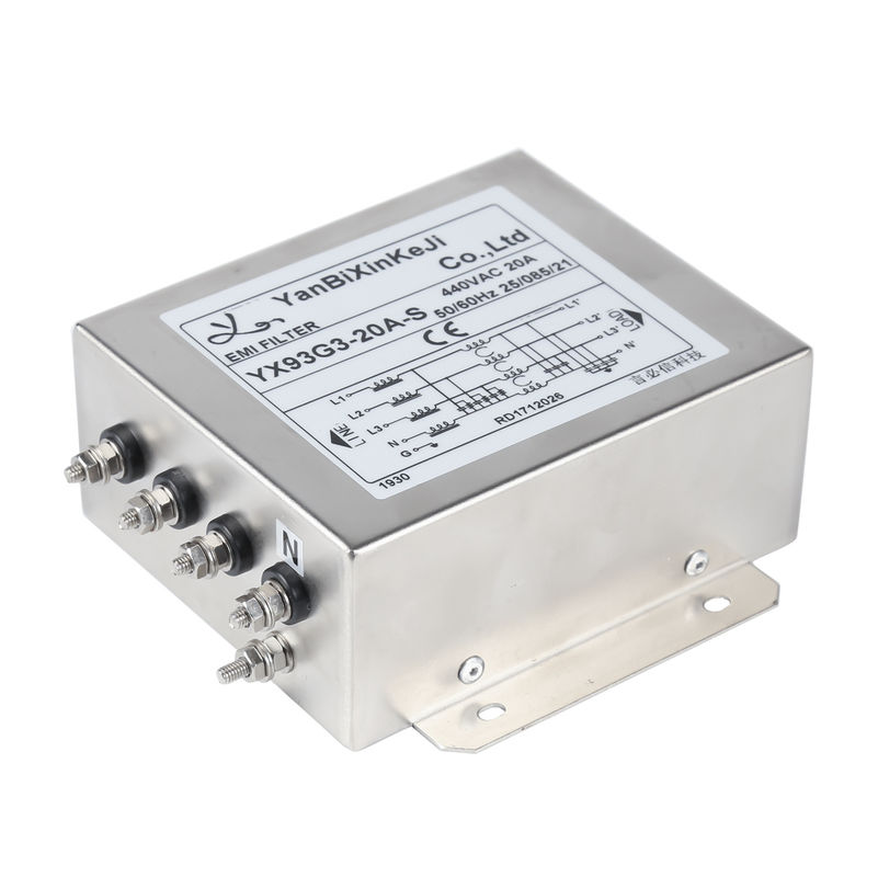 3 Phase 4 Filtre électromagnétique par fil 380V/520V
