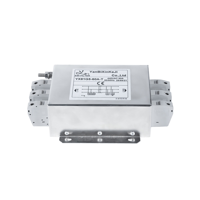 filtre EMI Filter For Automation Equipment triphasée de sortie de TB de 60A 30MHZ 440VAC