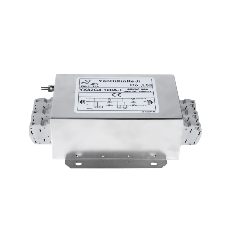 100A YX82G4 Servo Cabinet de commande EMI Filtre à trois phases Filtre à trois fils Bloc terminal
