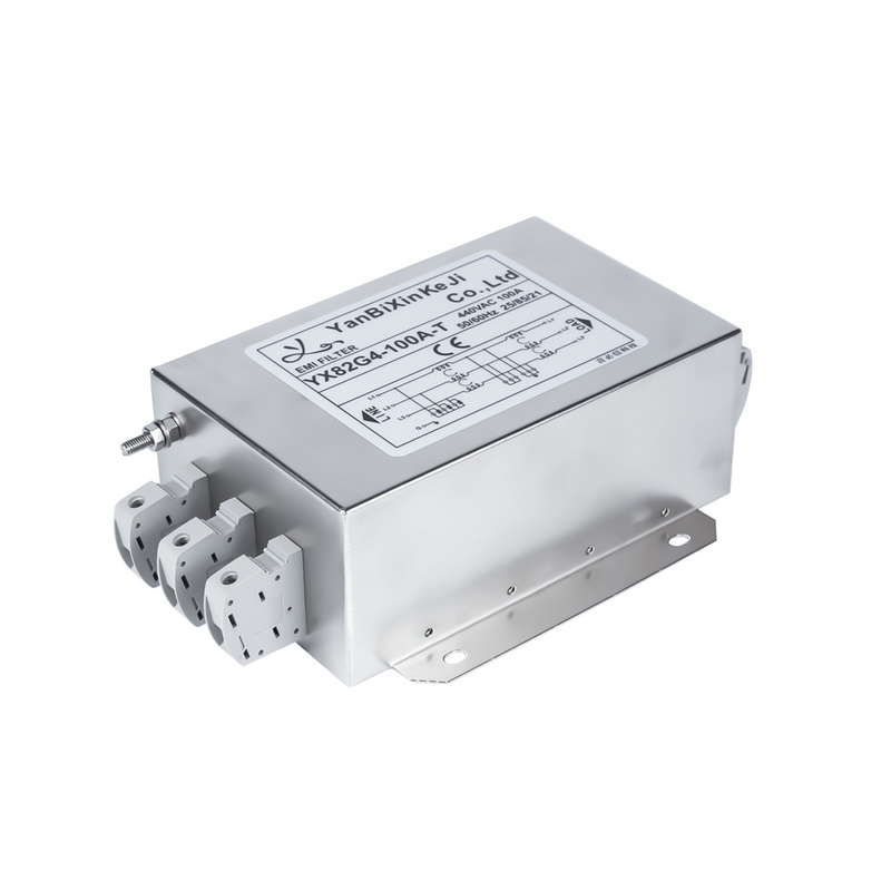 100A YX82G4 Servo Cabinet de commande EMI Filtre à trois phases Filtre à trois fils Bloc terminal