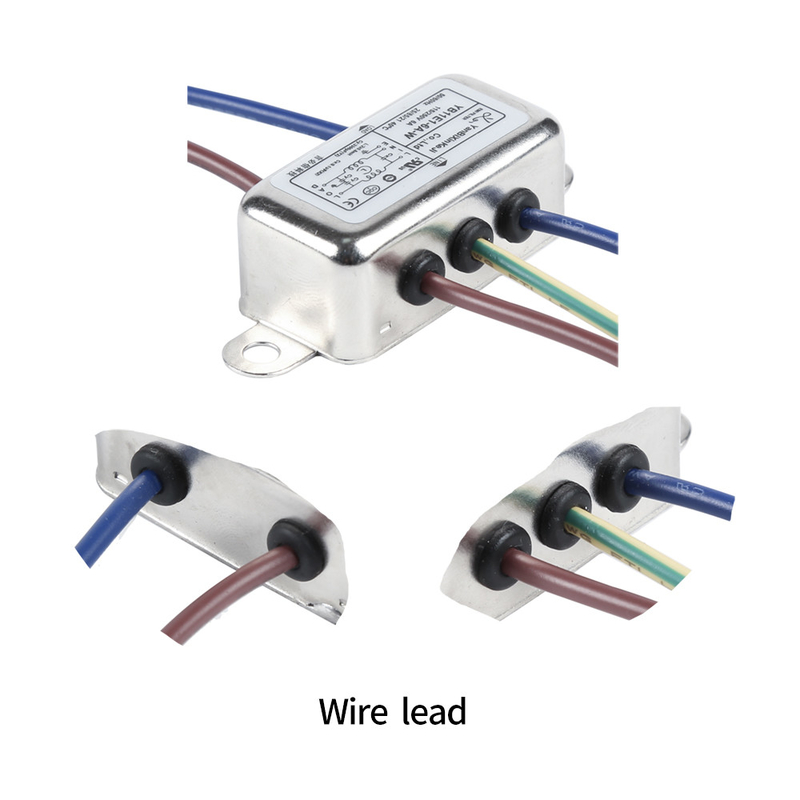 Filtre EMI de la série YB11E 220V 6A Filtre d'alimentation en phase unique pour alimentation électrique