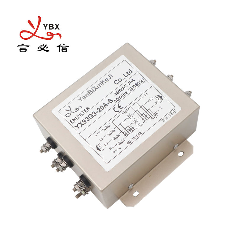 YX93G3 20A Filtres EMI à 3 phases Filtre de puissance EMI pour VFD