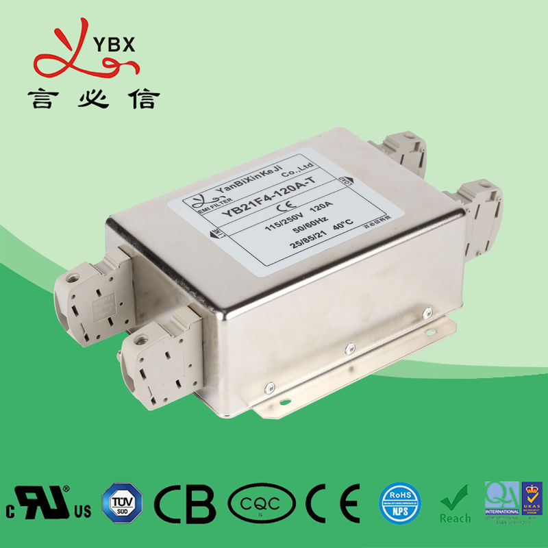 ligne caisse du filtre de courant alternatif De 120V 30A 250VAC/C.A. en métal de filtre d'IEM