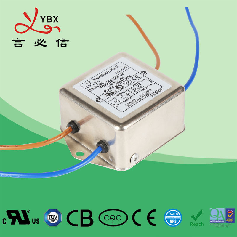Caisse en métal d'IEM EMC 120V 250VAC de filtre de bruit de ligne à C.A. d'équipement de la télématique