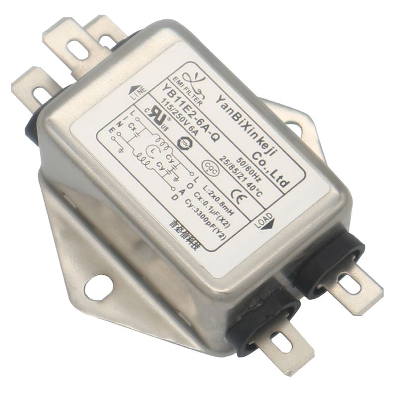 Yanbixin Ventes Filtre électromagnétique EMI de petite taille 115V 250V Filtre à phase unique pour équipement de mesure